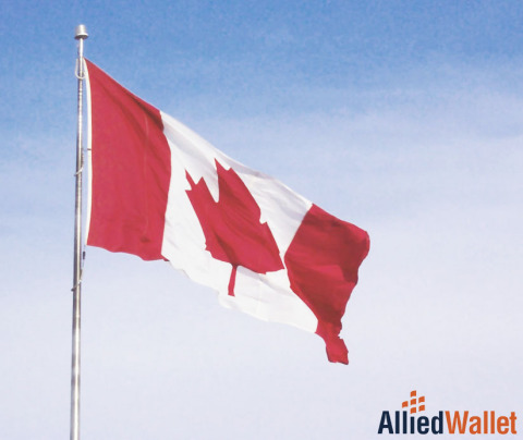 Canada flag in wind