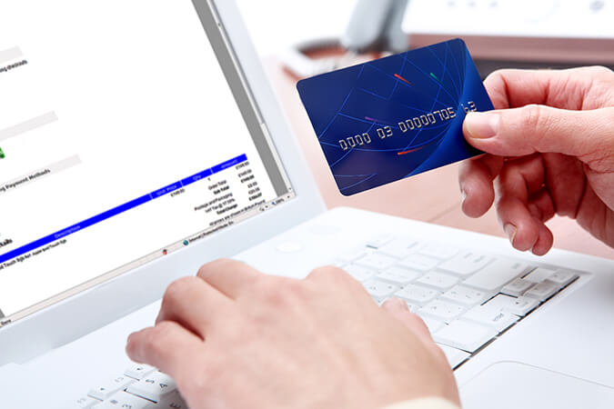typing in credit card info